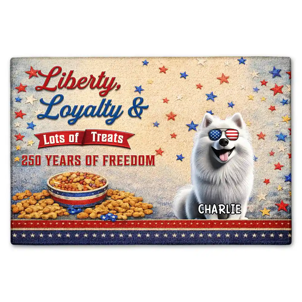 Stars & Stripes Liberty Loyalty Lot Of Treats - Personalized Doormat