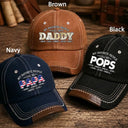 Independence Day,Gift For Grandpa,Humorous,Icon,Special Font - Stars & Stripes My Favorite People Call Me Papa Dad - Personalized Vintage Baseball Cap