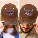 Independence Day,Gift For Grandpa,Humorous,Icon,Special Font - Stars & Stripes My Favorite People Call Me Papa Dad - Personalized Vintage Baseball Cap