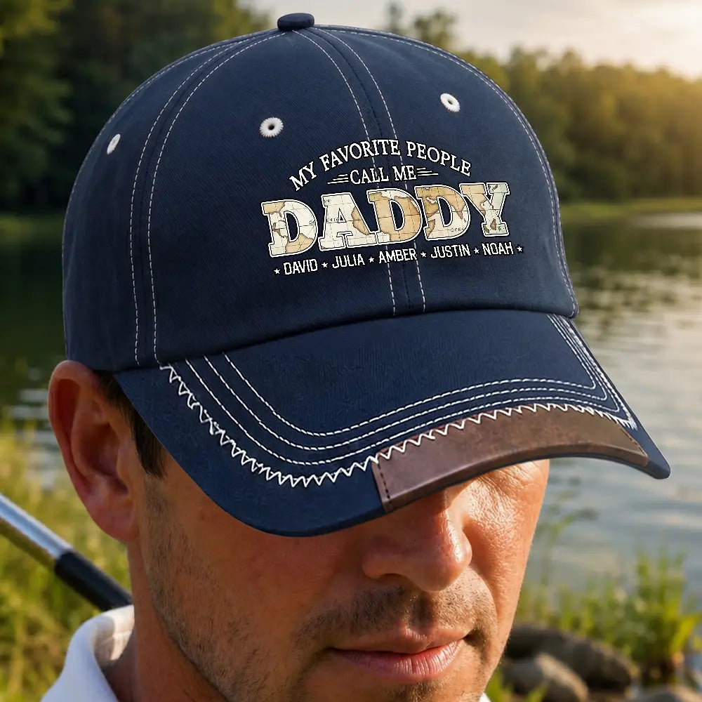 Independence Day,Gift For Grandpa,Humorous,Icon,Special Font - Stars & Stripes My Favorite People Call Me Papa Dad - Personalized Vintage Baseball Cap