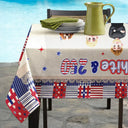 Independence Day,America 250th,Family,Happy,Gift For Yourself,Gift For Father,Gift For Mother - Stars & Stripes Red White And 250 - Personalized Tablecloth
