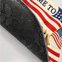 Funny,Independence Day,Pet Lovers,Pet Mom,Pet Dad - Stars & Stripes The Land Of Free And Furry - Personalized Doormat