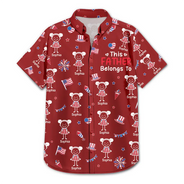 Independence Day,Summer,Gift For Grandpa,Top Market,Humorous,Icon - Stars & Stripes This Grandpa Belongs To Kids - Personalized Hawaiian Shirt