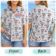Independence Day,Summer,Gift For Grandpa,Top Market,Humorous,Icon - Stars & Stripes This Grandpa Belongs To Kids - Personalized Hawaiian Shirt