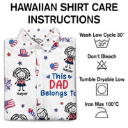 Independence Day,Summer,Gift For Grandpa,Top Market,Humorous,Icon - Stars & Stripes This Grandpa Belongs To Kids - Personalized Hawaiian Shirt