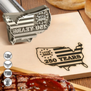 Family, Happy - Stars & Stripes USA 250 Years of Freedom - Personalized Grilling Branding Stamp