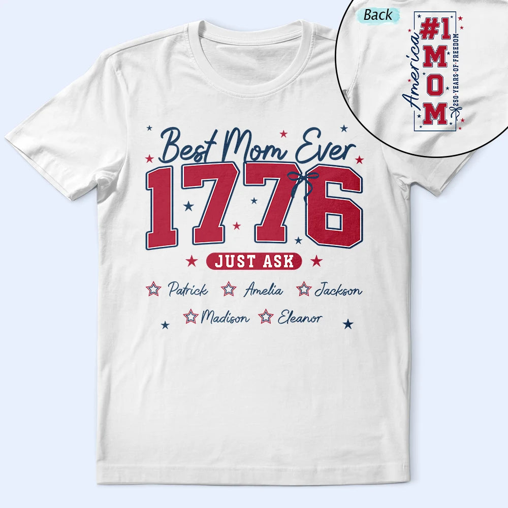 Gift For Mother, Independence Day, Happy - Stars & Stripes #1 Mom - Personalized T Shirt