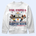 Camping,Campsite,Happy,Independence Day - Stars & Stripes & Campfire Nights - Personalized T Shirt
