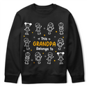 Stick Figures This Grandpa Grandma Belongs To Kids Pet - Personalized T Shirt