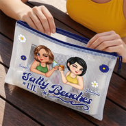 Travel,Confident,Gift For Bestie,Summer,Vector - Summer Besties Girls Trip - Personalized Mesh Zipper Pouch