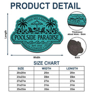 Top Market, Playful, Family, Summer, Poolside, Outdoor Decor, Icon - Summer Family Welcome To Our Poolside Paradise - Personalized Custom Shaped Doormat
