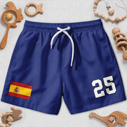 Gift For Kids, Summer, Football (Soccer), Proud, Summer Soccer Games, Icon, Custom Text - Summer Soccer Games Supportive Country Flags - Personalized Kids Clothing Set