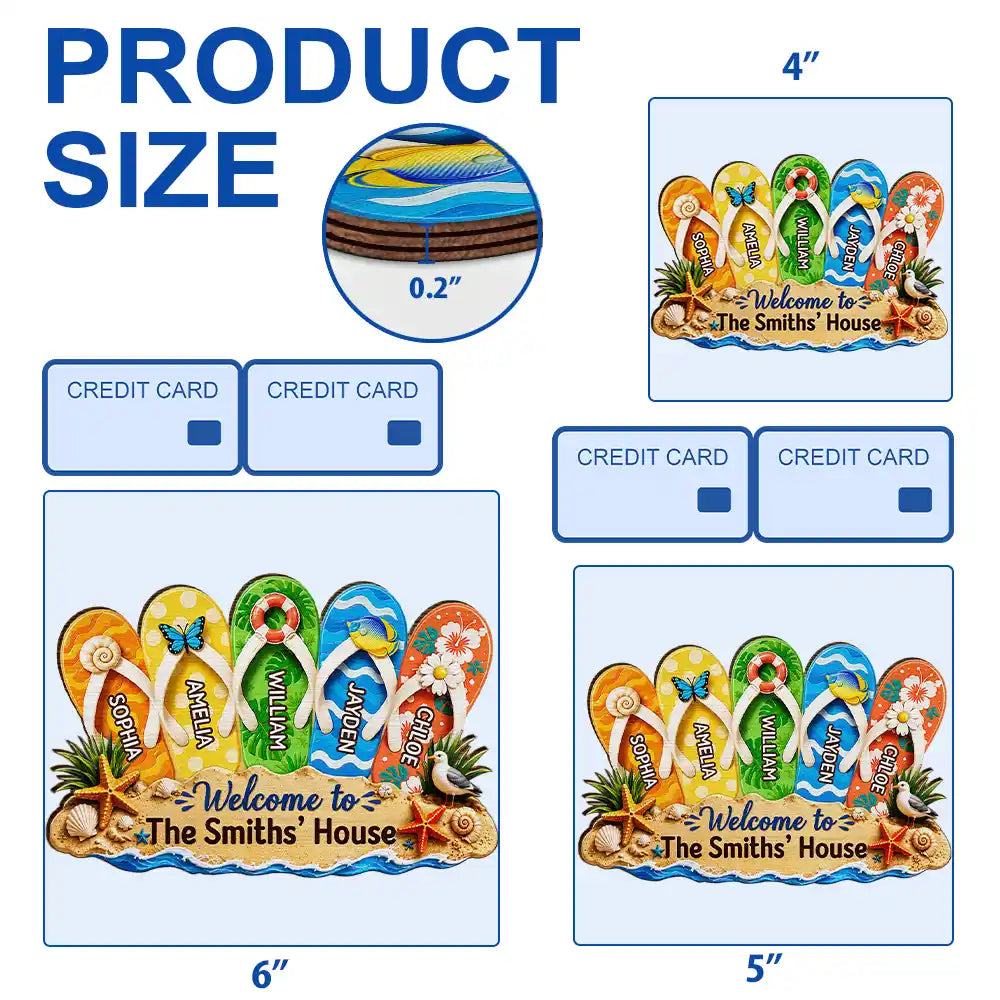 Summer, Family, Adorable, Icon - Summer Vibe Welcome To Our Family - Personalized Custom Shaped Wood Sign
