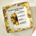 Gift For Yourself, Gift For Women, Gift For Grandma, Love - Sunflower Title World Full Of Grandmas - Personalized Ring Dish