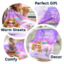 Pet Lovers,Happy - Sweet Dream This Is Our Cuddle 3D Girl And Dog Cat - Personalized Fleece Blanket, Sherpa Blanket
