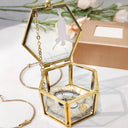 Graduation - Sweet Ending To A New Beginning - Personalized Glass Jewelry Box