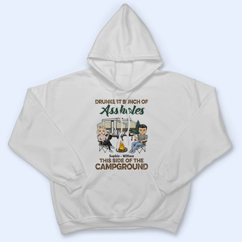 Drunkest This Side Of The Campground - Gift For Camping Friends - Personalized Custom T Shirt