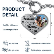 Custom Photo Best Dog Mom Ever - Gift For Dog Lovers, Cat Lovers - Personalized Heart Bracelet