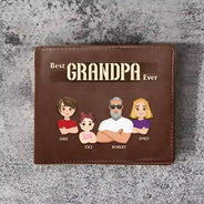 Best Dad Ever Patches - Personalized Leather Wallet