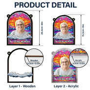 Custom Photo In Loving Memory Family Memorial Mom Grandma - Personalized Window Hanging Suncatcher Ornament