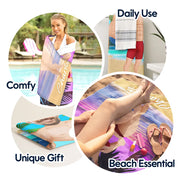 Custom Photo Funny Hot Couple - Personalized Beach Towel