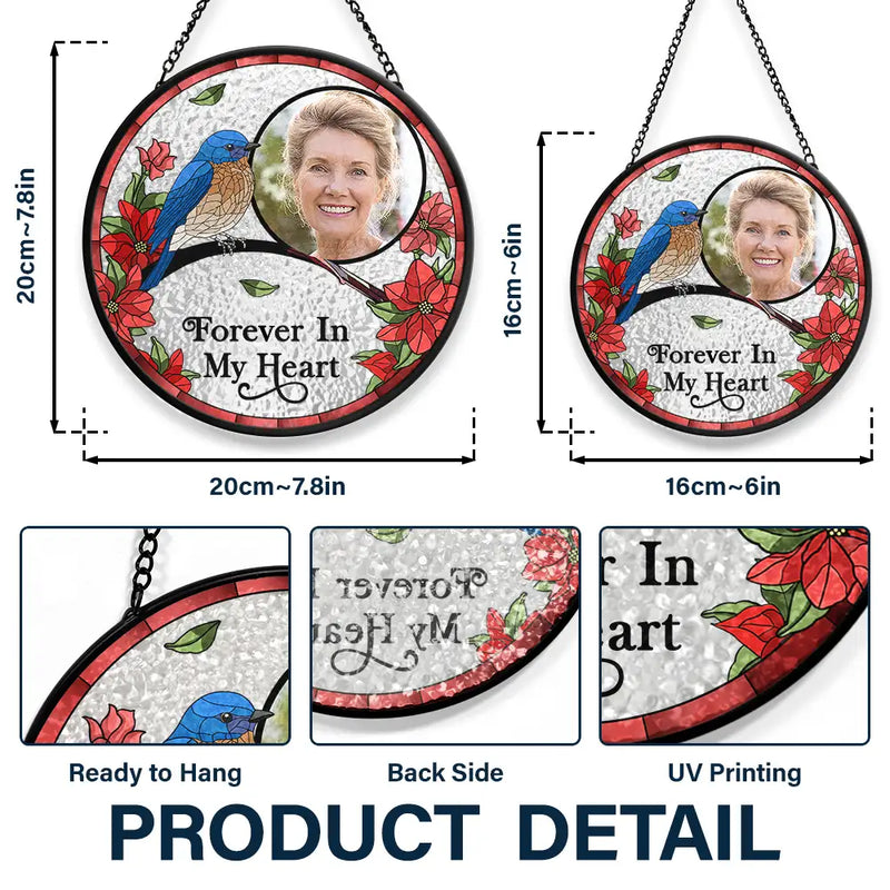 Custom Photo I'm Always With You Memorial - Personalized Stained Glass Window Hanging Suncatcher