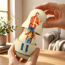 Family, Happy - Custom Photo Realistic Watercolor Art Family Couple Besties - Personalized Portrait Nesting Doll