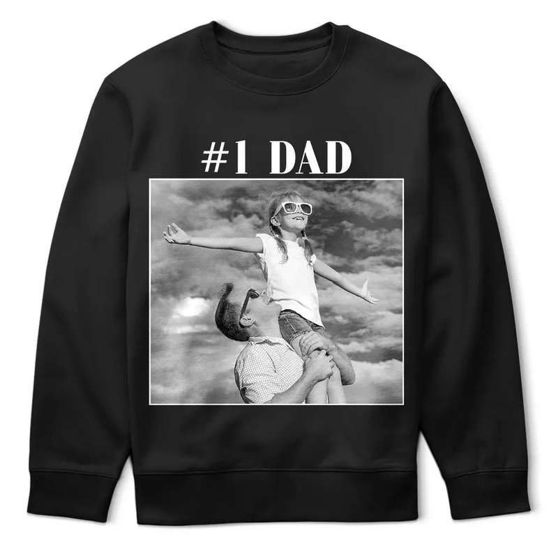 Gift For Husband,Gift For Yourself,Gift For Men,Gift For Father,Gift For Grandpa,Non-Eng,Photo,Proud - Custom Photo Best Dad Ever No 1 Grandpa - Personalized T Shirt