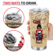 Reading Girl Classy Sassy And A Bit - Gift For Reading Lovers - Personalized Custom Tumbler
