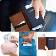 Custom Photo Traveling Couple Travel Partners For Life - Gift For Couples, Traveling Gift - Personalized Passport Cover, Passport Holder