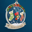 Family Christmas Stockings - Christmas Gift - Personalized 3-Layered Acrylic Shaker Ornament