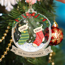 Family Christmas Stockings - Christmas Gift - Personalized 3-Layered Acrylic Shaker Ornament