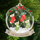 Family Christmas Stockings - Christmas Gift - Personalized 3-Layered Acrylic Shaker Ornament