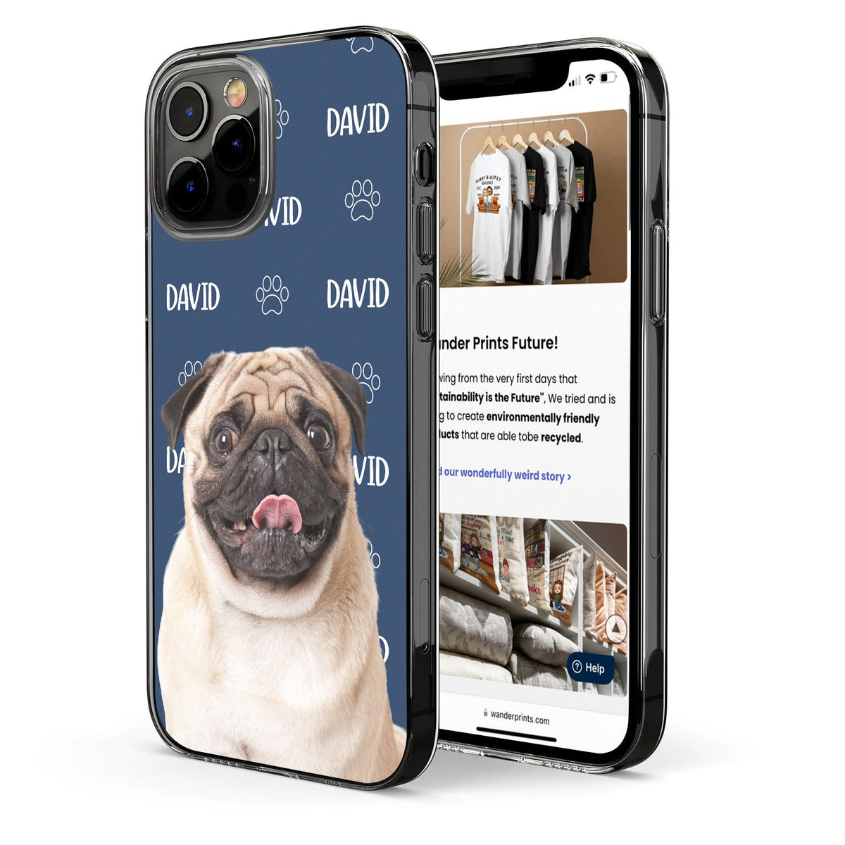 Custom Photo Pet Name Pattern - Gift For Pet Lovers - Personalized Clear Phone Case