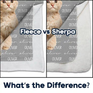 Custom Photo,Gift For Yourself,Gift For Kids,Happy - Custom Photo Name Blanket - Personalized Fleece Blanket, Sherpa Blanket