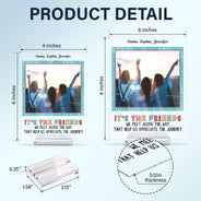 Custom Photo Here's To Another Year Of Bonding Over Alcohol - Gift For BFF And Best Friends - Personalized Custom Vertical Rectangle Acrylic Plaque