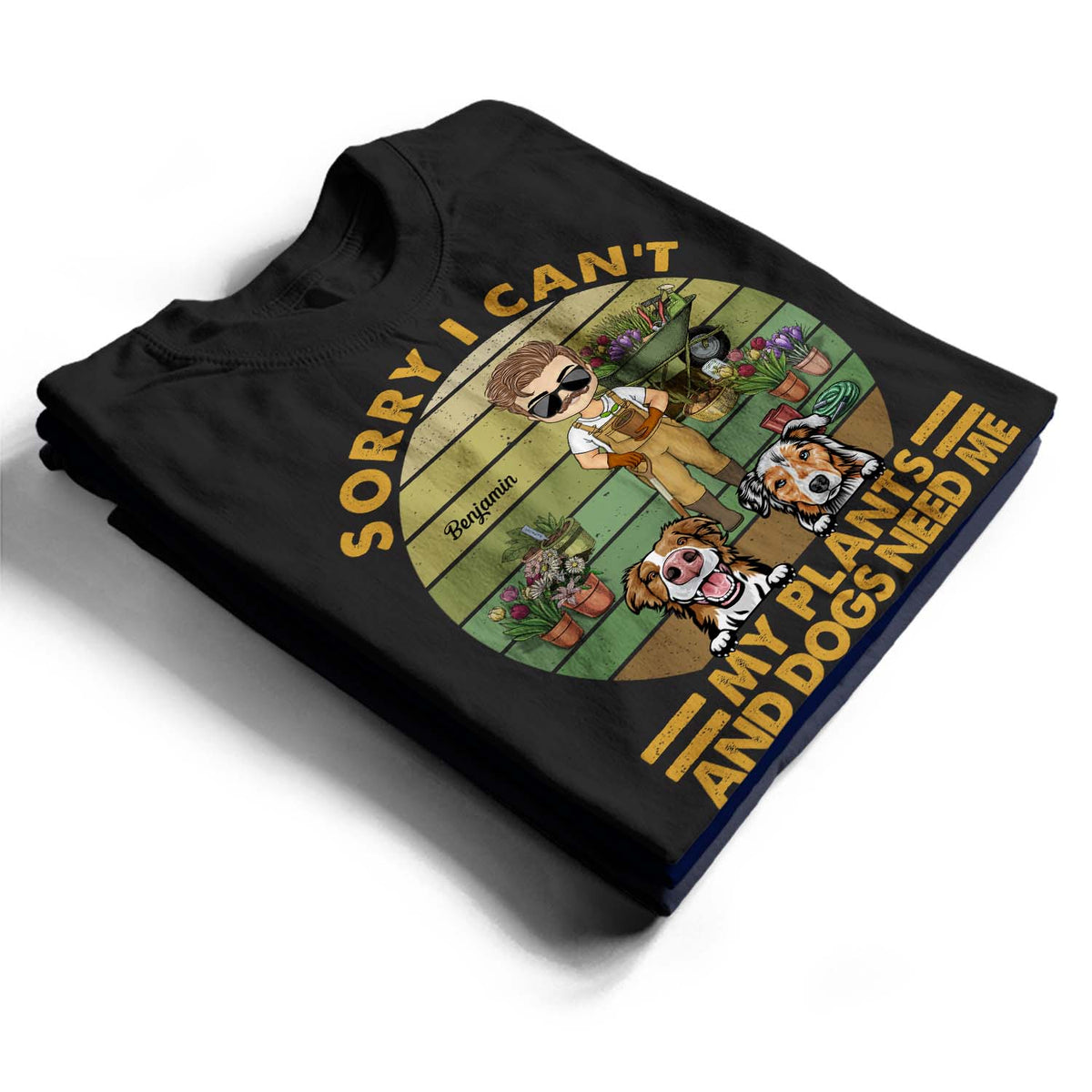 Easily Distracted By Plants And Pets - Gift For Gardener, Pet Lovers, Dog Mom, Cat Mom, Dog Dad, Cat Dad - Personalized Custom T Shirt
