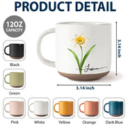 Christmas,Gift For Women,Gift For Yourself,Gifts For Her,Happy,Top Market,Vector - Gift For Her, Besties, Colleagues - Personalized Birth Month Flower Pottery Mug