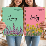 Confident,Gift For Women,Gift For Yourself,Gifts For Her,Icon,Top Market - Birthday Gift For Her, Daughter, Mom, Friends - Personalized Birth Flower And Name Journal