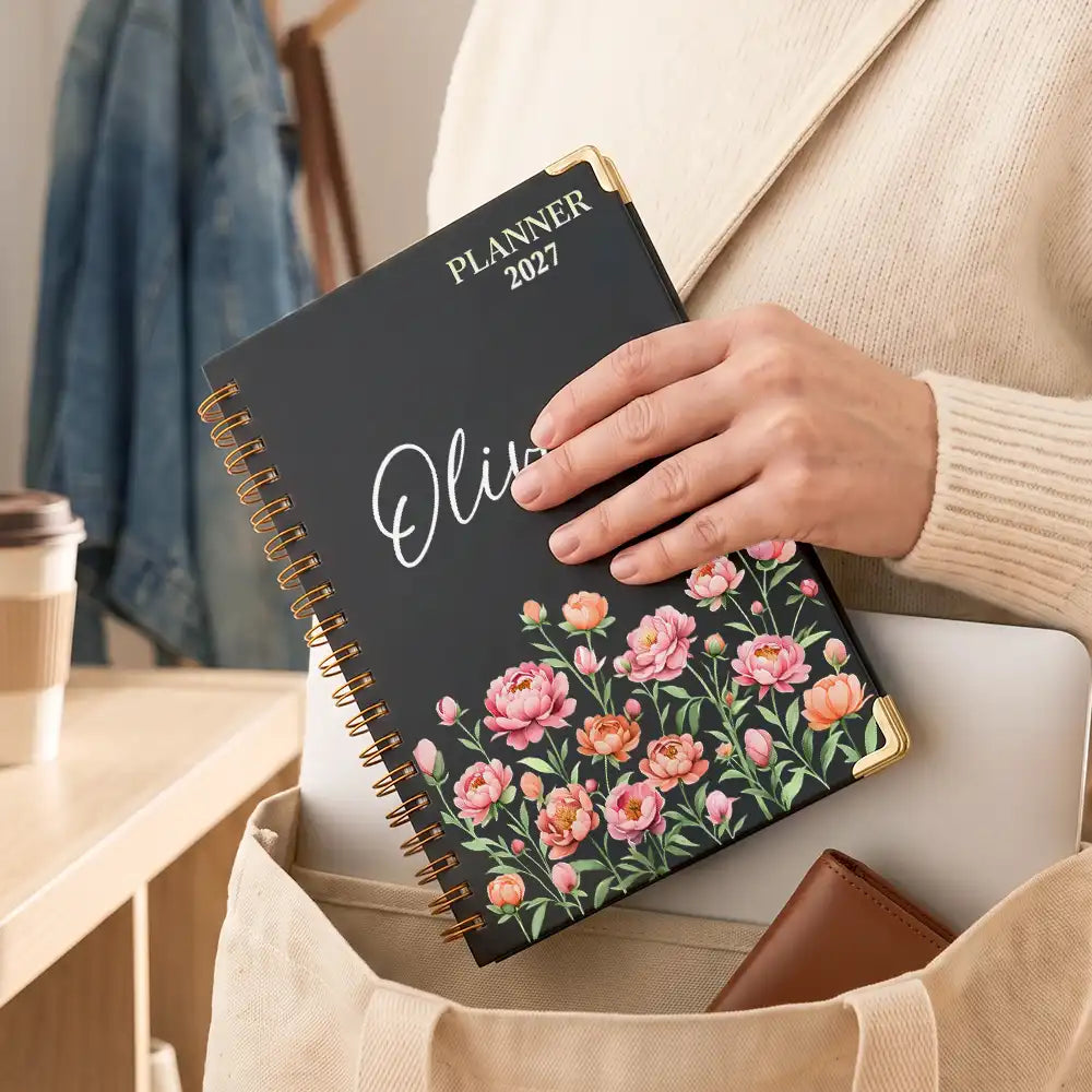 Confident,Gift For Women,Gift For Yourself,Gifts For Her,Icon,Top Market - Birthday Gift For Her, Daughter, Mom, Friends - Personalized Birth Flower And Name Journal