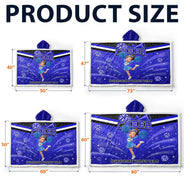 Christmas,Happy,Vector - Gift For Cheerleaders, Daughter, Granddaughter - Personalized Faux Glitter Wearable Hooded Blanket
