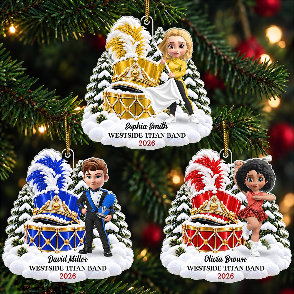 Christmas,Happy,Top Market,Vector - Christmas Gift For Teen Boy Girl - Personalized Marching Band Acrylic Ornament