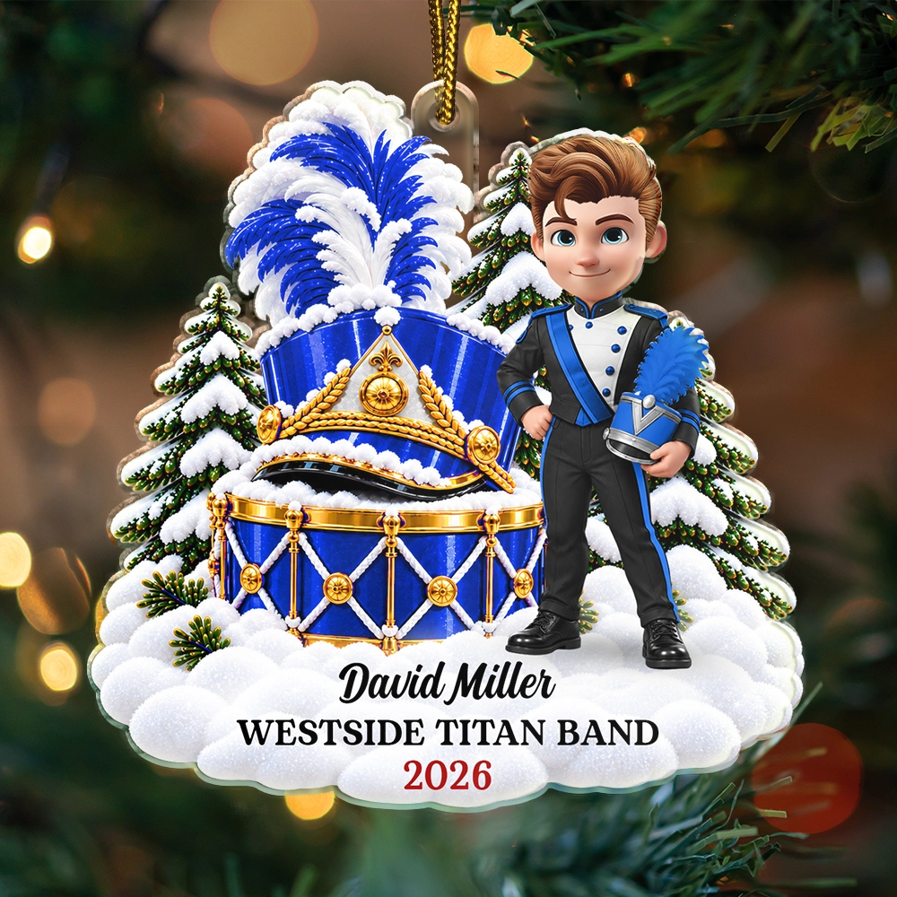 Christmas,Happy,Top Market,Vector - Christmas Gift For Teen Boy Girl - Personalized Marching Band Acrylic Ornament