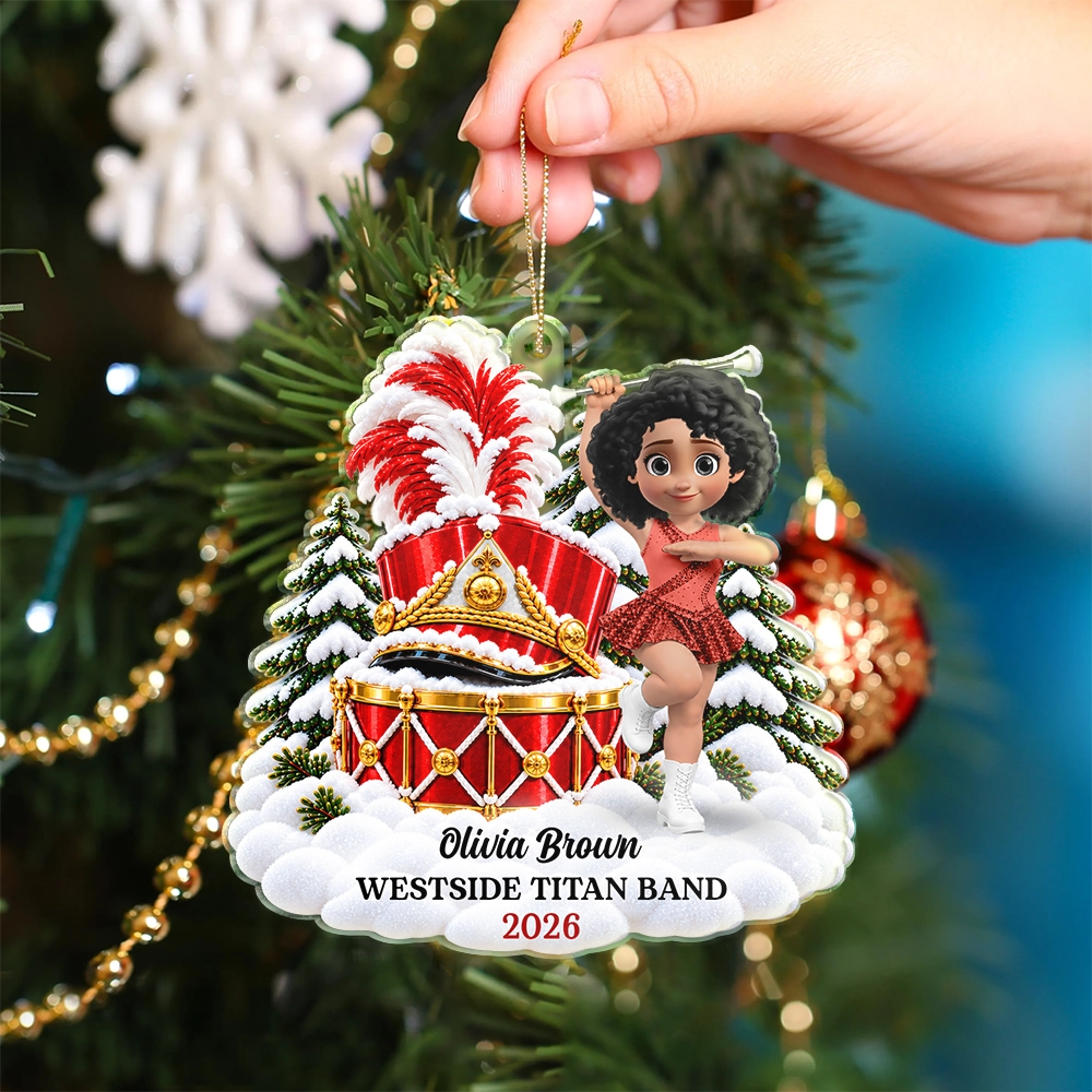Christmas,Happy,Top Market,Vector - Christmas Gift For Teen Boy Girl - Personalized Marching Band Acrylic Ornament
