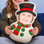 Christmas,Cozy,Custom Photo,Cut-Face Photo,Family - Christmas Gift For Family - Personalized Custom Photo Holiday Character Portrait Pillow