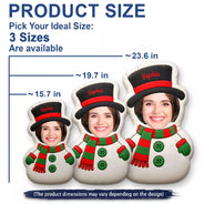 Christmas,Cozy,Custom Photo,Cut-Face Photo,Family - Christmas Gift For Family - Personalized Custom Photo Holiday Character Portrait Pillow