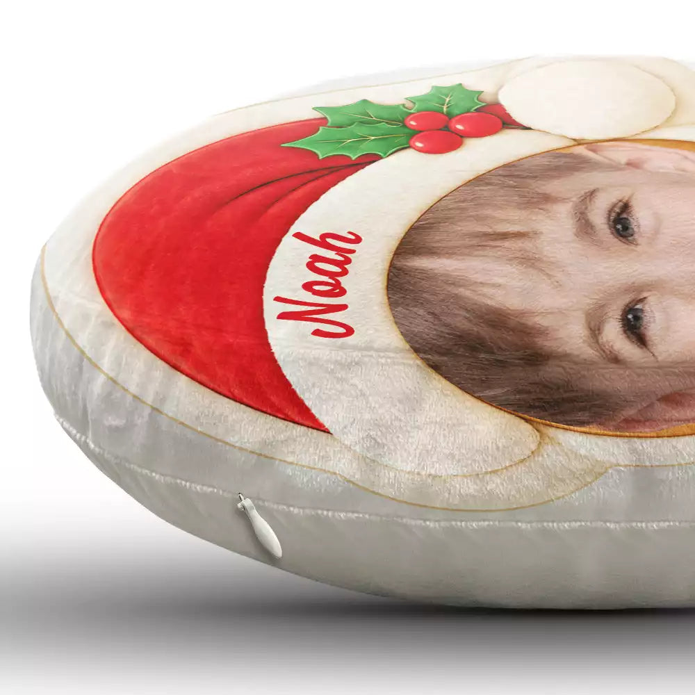 Christmas,Cozy,Custom Photo,Cut-Face Photo,Family - Christmas Gift For Family - Personalized Custom Photo Holiday Character Portrait Pillow
