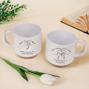 Adorable,Christmas,First Christmas,Gift For Mother,Gifts For Her,Icon,New Baby,New Mom - Christmas Gift For New Parents - Personalized Holding Hands Line Pottery Mug