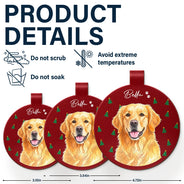 Art Design,Christmas,Custom Photo,Pet Lovers,Photo - Vivid Watercolor Art,Playful - Christmas Gift For Pet Lover - Personalized Custom Photo Watercolor Pet Portrait With Name Leather Keychain