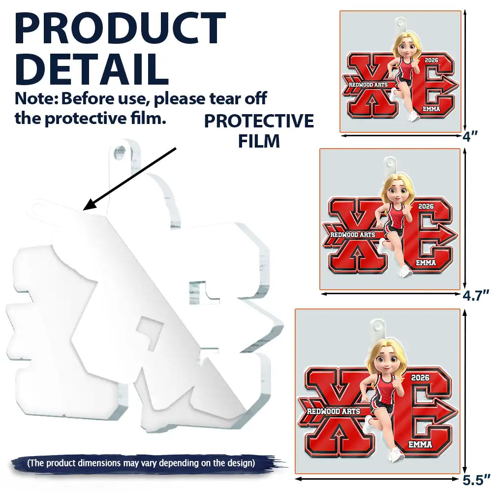 Christmas,Happy,Top Market,Vector - Christmas Keepsake Gift For Runner Grandkids - Personalized Cross Country Acrylic Ornament